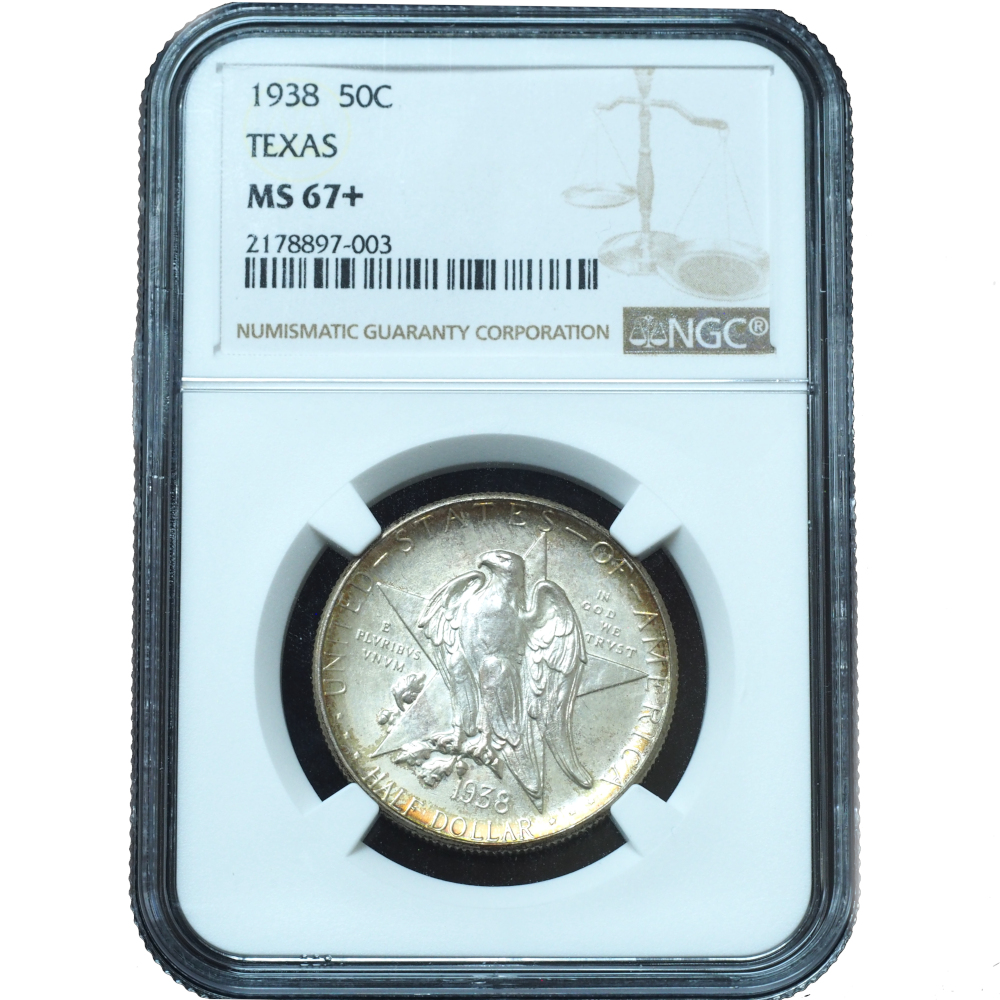 1938 Texas Commemorative Half Dollar MS67+ NGC (3) 1938 Texas Commemorative Half Dollar MS67+ NGC