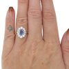 2.03ct Natural No Heat Ceylon Sapphire Diamond Halo Ring 14K GIA Certified Modeled