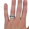 2.34ctw Sapphire & Diamond Men's Ring 14K White Gold Modeled