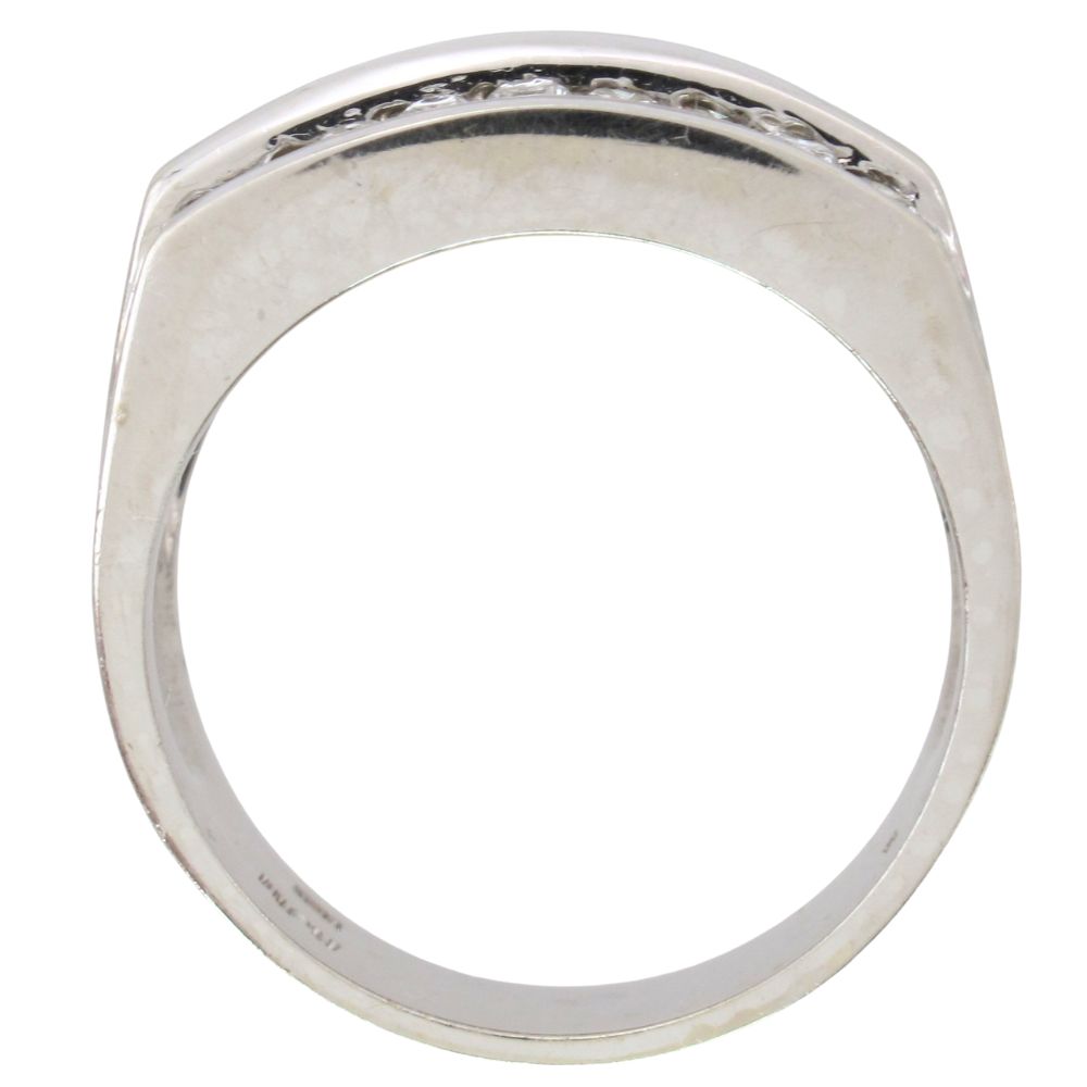 2.34ctw Sapphire & Diamond Men's Ring 14K White Gold Profile 2.34ctw Sapphire & Diamond Men's Ring 14K White Gold Profile