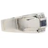 2.34ctw Sapphire & Diamond Men's Ring 14K White Gold Side