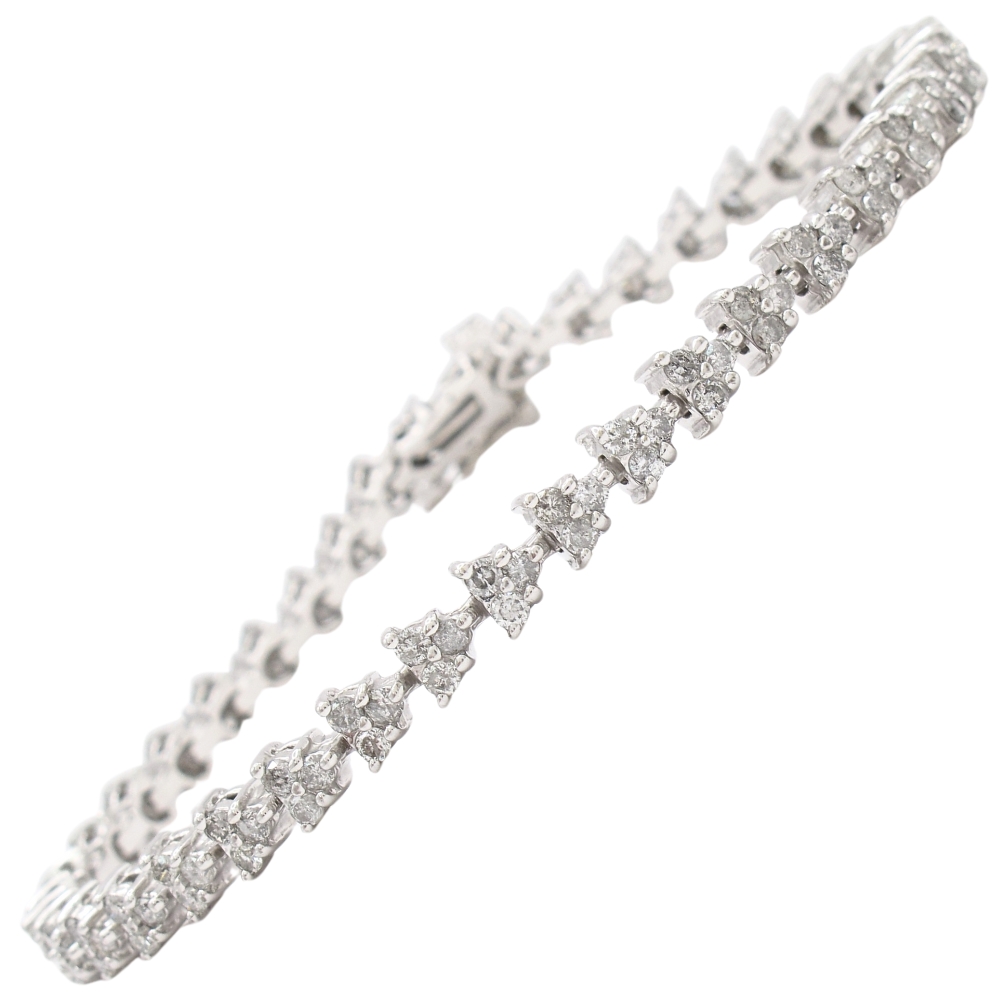 2.52ctw Diamond Tennis Bracelet 14K White Gold