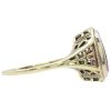2.96ct Rectangle Ruby Filigree Vintage Ring 14K Two-Tone Gold Modeled (2)