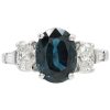 3.99ctw Oval Natural Sapphire Ring Platinum GIA Certified Front
