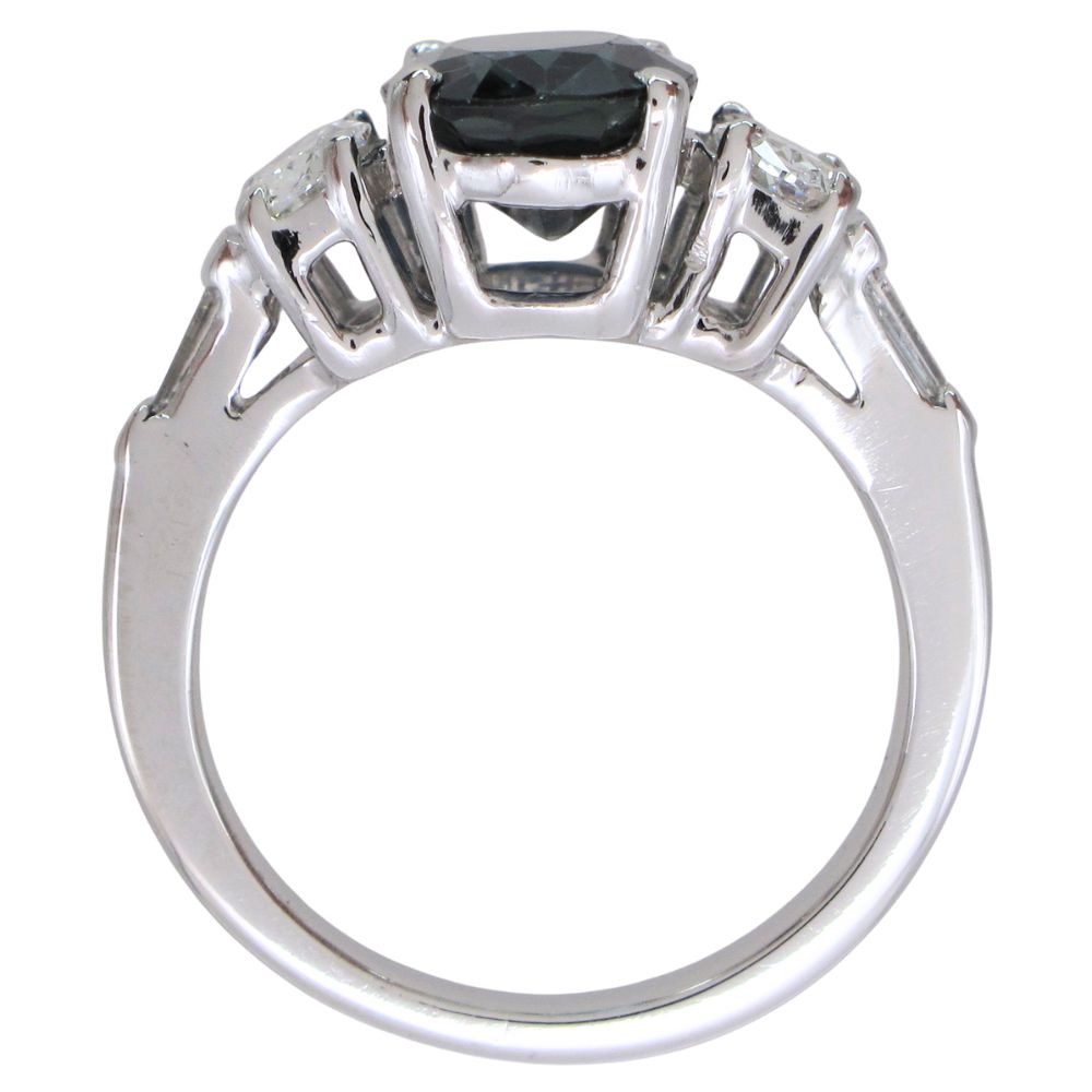 3.99ctw Oval Natural Sapphire Ring Platinum GIA Certified Profile 3.99ctw Oval Natural Sapphire Ring Platinum GIA Certified Profile
