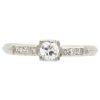 .37ctw Old European Diamond Art Deco Engagement Ring 18K White Gold Front