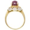4.83ctw Star Ruby Ring 14K Two-Tone Profile
