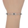 5.18ctw Sapphire Sport Bracelet 14K White Gold worn