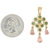 5.62ctw Tourmaline Pendant 14K Gold back and size