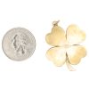 5.82ctw Garnet Four-Leaf Clover Statement Pendant or Charm 14K Gold back and size