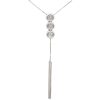 .63ctw Diamond Lariat Slide Necklace 18K White Gold Front
