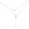 .63ctw Diamond Lariat Slide Necklace 18K White Gold Full