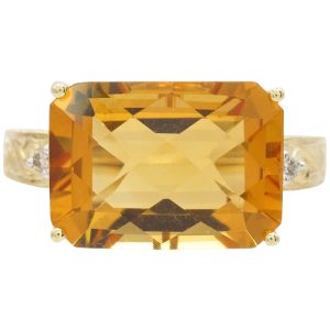 7.38ctw Citrine Ring 14K Gold