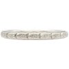 Art Deco Era Floral Band Ring 18K White Gold
