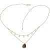 Custom 1.69ctw Layered Diamond & Watermelon Tourmaline Necklace 14K Yellow Gold full (1)