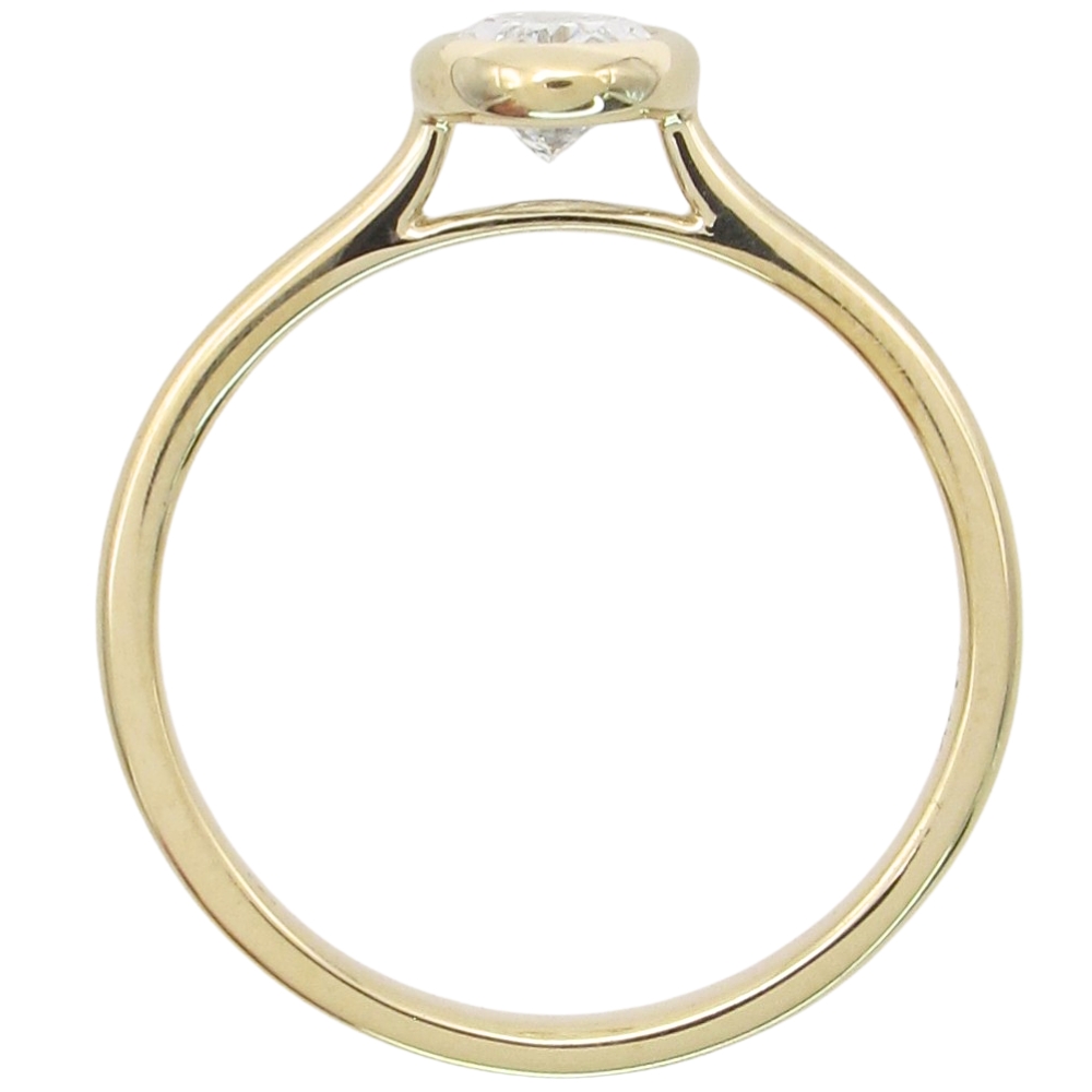 GIA 0.74ct Oval Diamond Bezel Engagement Ring 14K Gold profile GIA 0.74ct Oval Diamond Bezel Engagement Ring 14K Gold profile