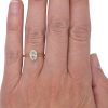 GIA 0.74ct Oval Diamond Bezel Engagement Ring 14K Gold worn
