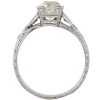 GIA 1.21ctw Diamond Art Deco Engagement Ring 18K White Gold profile