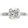 GIA 1.43ctw Diamond Art Deco Engagement Ring Platinum front