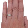 GIA 1.43ctw Diamond Art Deco Engagement Ring Platinum worn