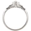 GIA 1.54ctw Marquise Diamond Engagement Ring with Baguette Diamond Accents in 14K White Gold side profile