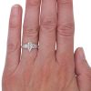 GIA 1.54ctw Marquise Diamond Engagement Ring with Baguette Diamond Accents in 14K White Gold worn