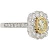 GIA 1.77ctw Round Diamond Scalloped Halo Engagement Ring 14K Two-Tone Gold side