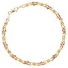 Heart & Bow Link Bracelet 14K Two-Tone Gold back
