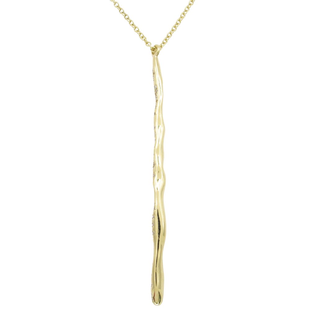 Ippolita 0.95ctw Diamond Stardust Squiggle Stick Necklace 18K Gold back Ippolita 0.95ctw Diamond Stardust Squiggle Stick Necklace 18K Gold back
