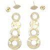 Ippolita 3.0ctw Diamond Wavy Disk Convertible Drop Earrings 18K Gold components