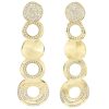 Ippolita 3.0ctw Diamond Wavy Disk Convertible Drop Earrings 18K Gold front