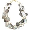 Ippolita Mother of Pearl & Abalone Triple Strand Necklace 18K Gold full