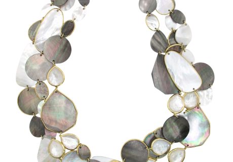 Ippolita Mother of Pearl & Abalone Triple Strand Necklace 18K Gold full