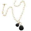 Ippolita Rock Candy Onyx Double Pebble Necklace 18K Gold full