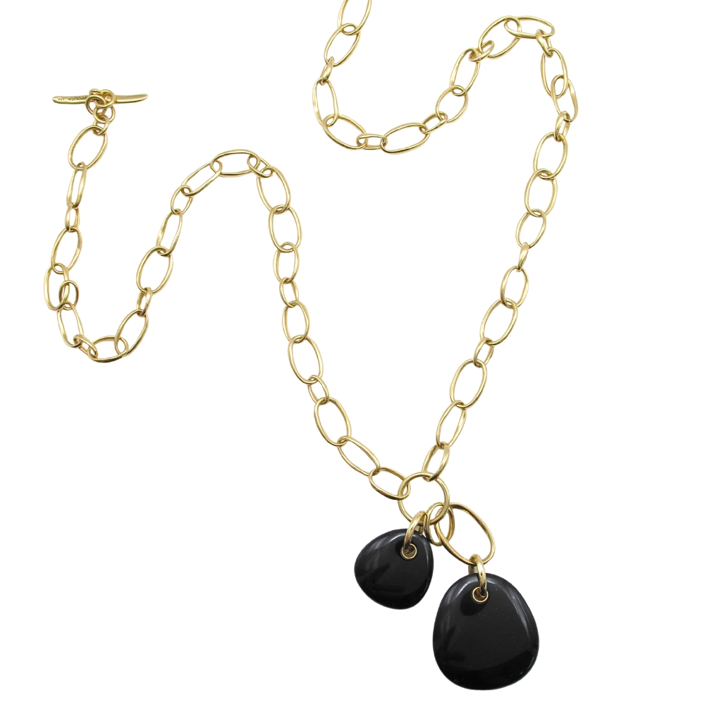 Ippolita Rock Candy Onyx Double Pebble Necklace 18K Gold full Ippolita Rock Candy Onyx Double Pebble Necklace 18K Gold full