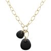 Ippolita Rock Candy Onyx Double Pebble Necklace 18K Gold pendant