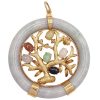 Jade Tree Of Life Statement Pendant 14K Gold