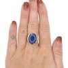 Lapis Lazuli Filigree Detail Edwardian Ring 14K Yellow Gold Modeled