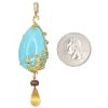Multi-Gem Peacock Statement Pendant 14K Gold size