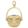 Nantucket Basket Pendant or Charm 14K Gold front