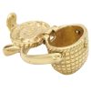 Nantucket Basket Pendant or Charm 14K Gold open
