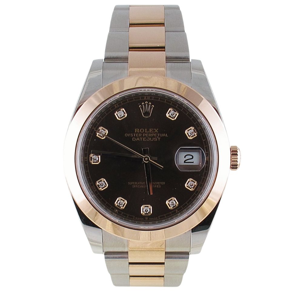 New Unworn Rolex 41MM Rose Gold And Stainless Steel Datejust (2025) Model 126301 Front