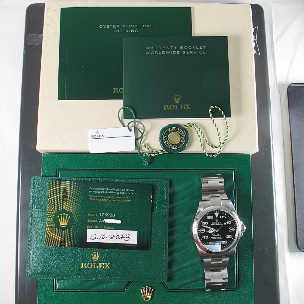 Pre-Owned Like New Rolex 40MM Air King (2023) Stainless Steel#126900 b and p