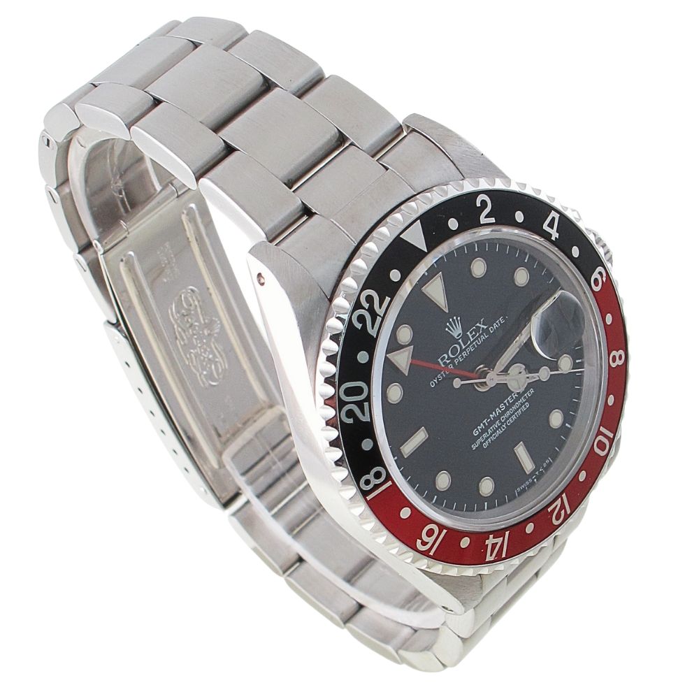 Pre-Owned Rolex 40MM GMT Master II Coke (1993) Stainless Steel Model 16710 Right
