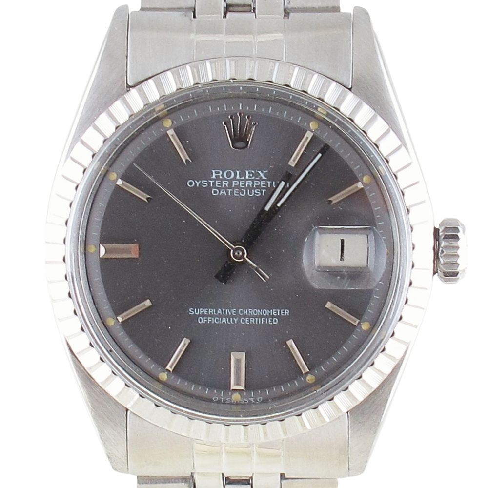 Pre-Owned Vintage Rolex Datejust (1971) Stainless Steel Model 1601 Front close