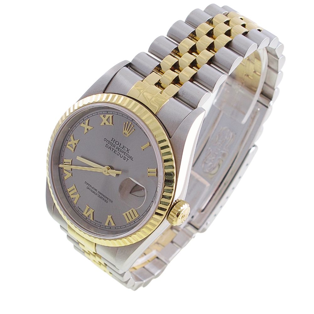 Pre-owned Rolex 36MM Two Tone Datejust (2000) Model 16233 Left