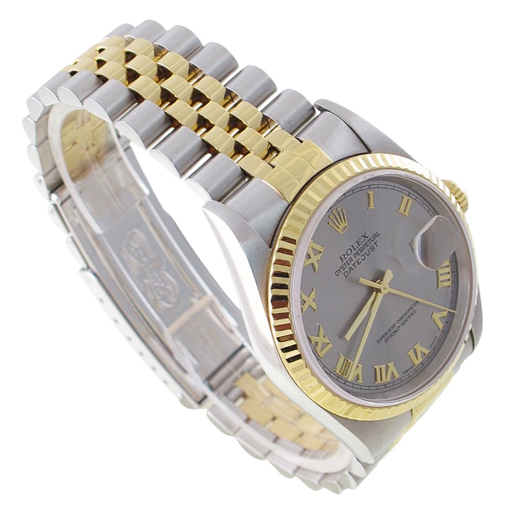Pre-owned Rolex 36MM Two Tone Datejust (2000) Model 16233 Right