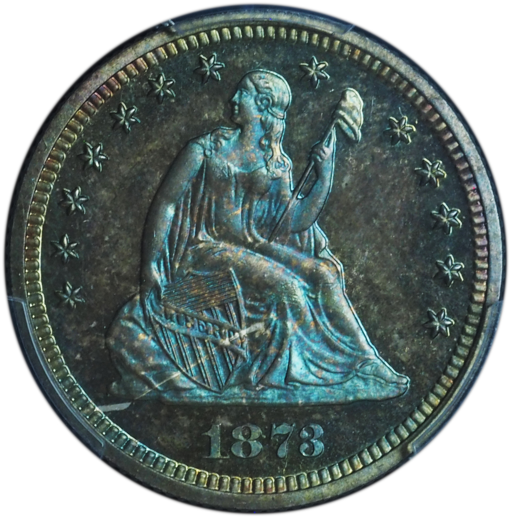 Proof 1873 Seated Liberty Quarter PR65 PCGS (4) Proof 1873 Seated Liberty Quarter PR65 PCGS