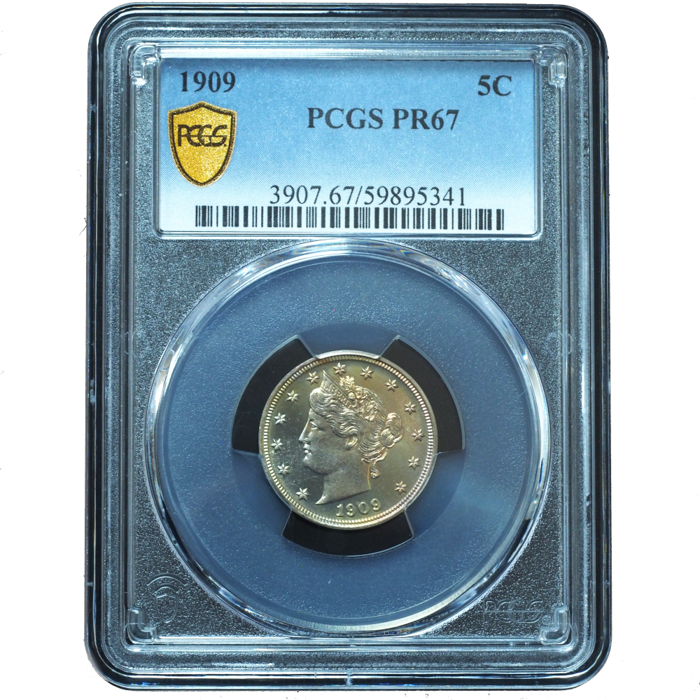Proof 1909 Liberty Nickel PR67 PCGS (4) Proof 1909 Liberty Nickel PR67 PCGS