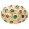 Vintage 2.36ctw Multi-Gemstone Dome Ring 14K Gold front